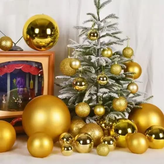 Kit Bolas De Natal Grande Enfeites Natalinos 6cm/8cm