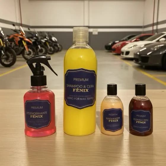 Kit lavagem premium moto lava jato desengraxante