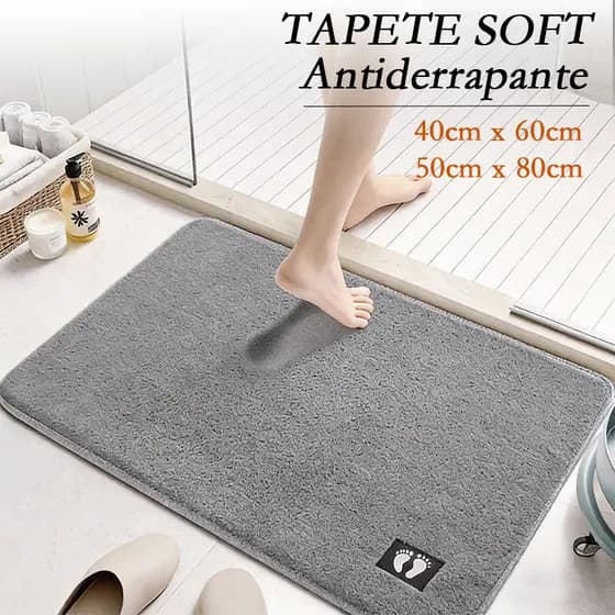Tapete Para Banheiro Antiderrapante Diversas Cores Super Absorvente Seca Rápido Macio Para Sala e Quarto