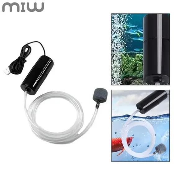 MIW Bomba de Aquário USB Portátil Oxigenação Eficiente Para Acessório Adequado para todas as espécies de peixes