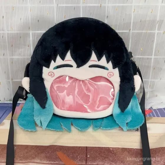 Mochila Demon Slayer Kimetsu No Yaiba Itbag Anime Merchandise Tokitou Muichirou Decoração de Pelúcia Armazenamento Trans
