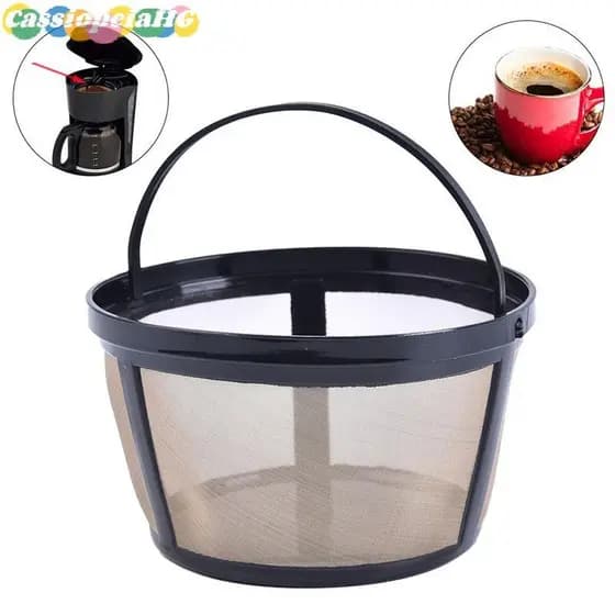 Cesto de filtro cilíndrico de aço inoxidável, peneira de malha, acessório para máquina de café, novo.