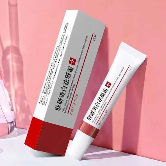 Creme clareador, usado para remover manchas/escuridões/melanina/acne/sardas (vermelho) LJBQ