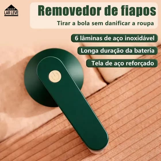 Removedor de Fiapos Elétrico USB Recarregável 6 Lâminas para Roupas Sofá Cobertor Casacos