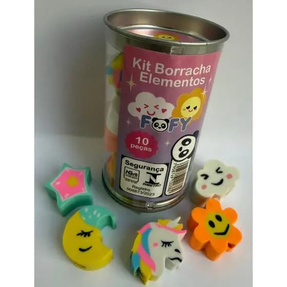 Borracha Elementos kit com 10 unidades