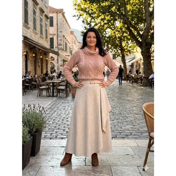 Blusa de Tricot Feminina Gola Boba Lã Quentinha Inverno Luxo