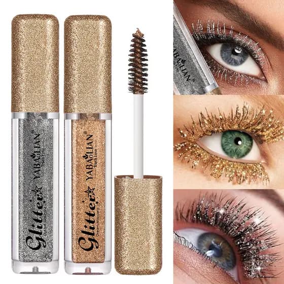 Máscara de Glitter Perolada Colorida com Diamante Esmagado Brilhante em 6 Cores