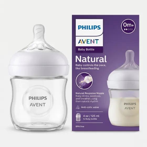 Mamadeira Pétala 3.0 125ml 0m+ Bico Silicone N°2 Rn Recém Nascido Transparente 0% BPA - PHILIPS AVENT ORIGINAL