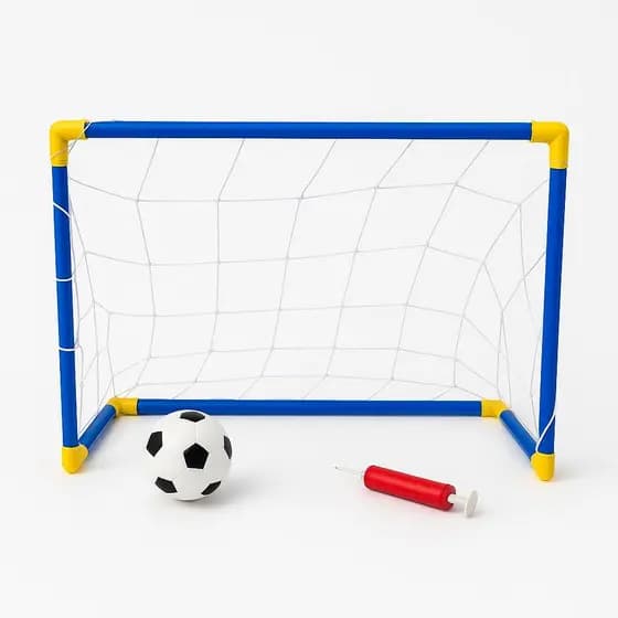 Kit Mini Trave Com Rede + Bola + Bomba De Encher Golzinho Futebol Infantil