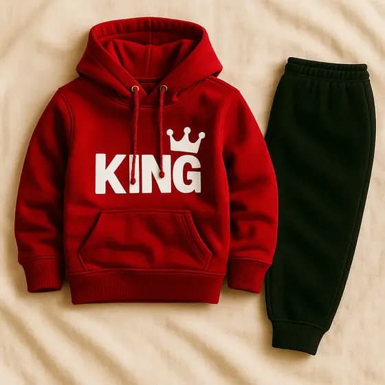 Conjuntinho Infantil Premium REI Moletom Flanelado em Algodão Menino Menina Moletom + Calça