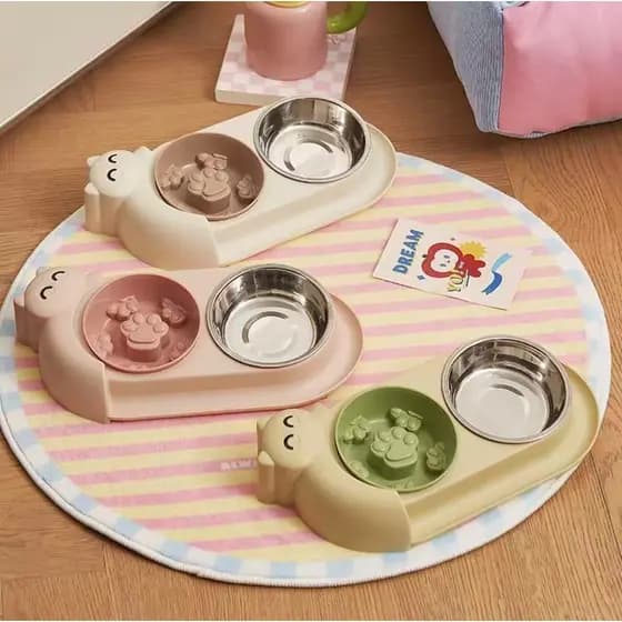 comedouro bebedouro duplo pet caes E gatos