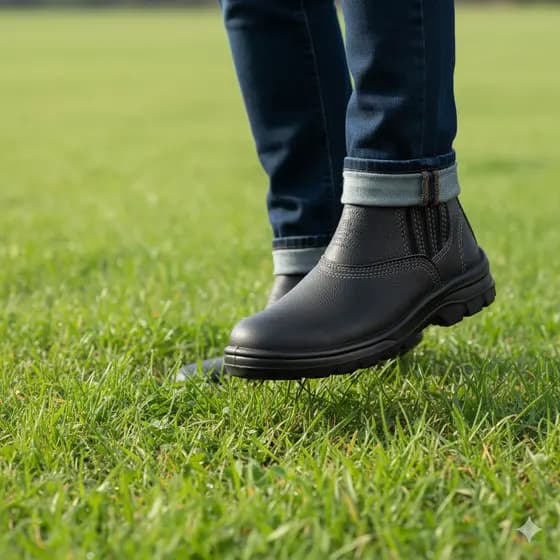 bota de segurança biqueira pvc couro