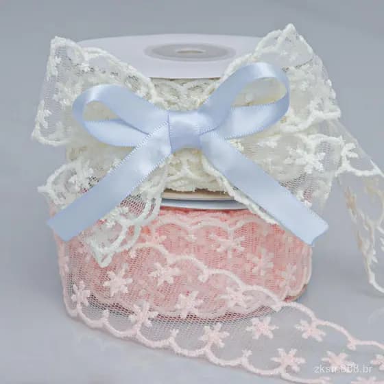 Fita De Guarnição De Renda De 10 Jardas , Bordada Malha De Impressão De Flores Para Roupas Artesanais DIY , Arco , Decor