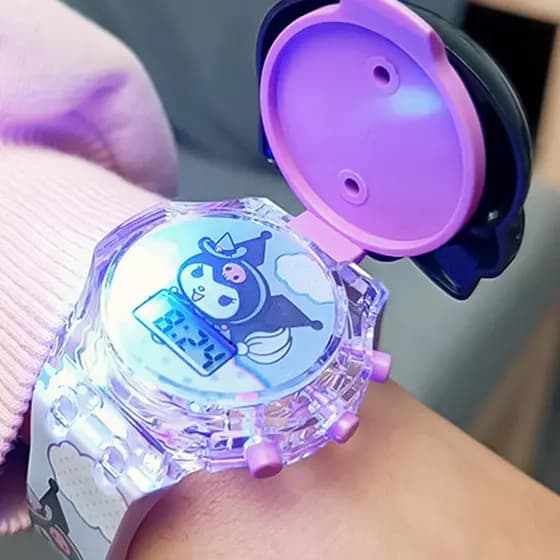 Relógio De Música Infantil Colorido Brilhante Bonito Desenho Animado Brinquedo Eletrônico Y2t6