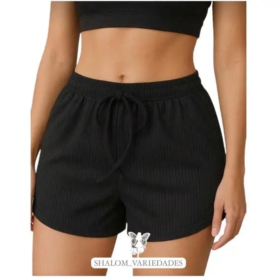 Shorts Canelado Feminino Shortinho Canelado Básico Shorts Casual Confortável Shorts Academia Shortinho Feminino