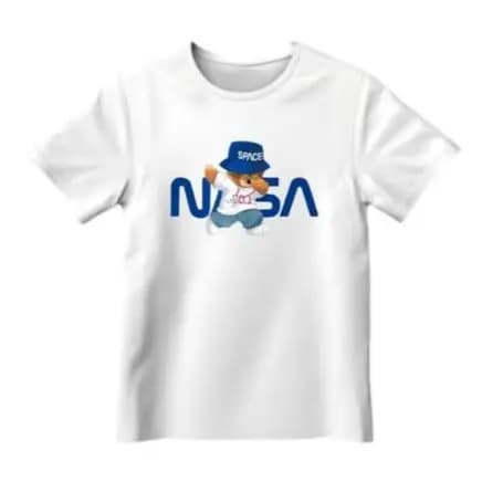 camiseta infantil unissex em algodão gola redonda