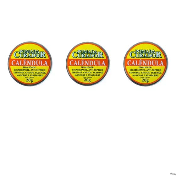 3 UN Pomada Curador Calêndula - 20g