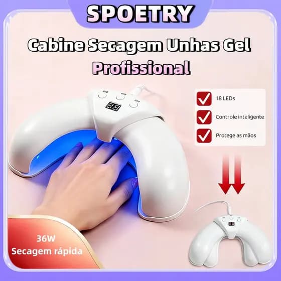 Cabine Estufa de Unhas UV LED Manicure Profissional Luminária De UV Ultravioleta Para Manicure