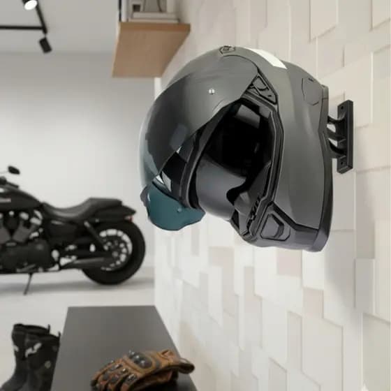 Suporte Para Capacete Parede Com Gancho Mochila Reforçado