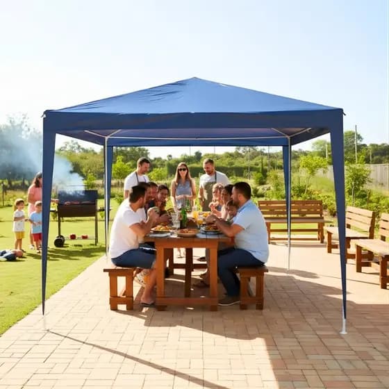 Tenda De Praia Gazebo Desmontavel 3x3 para Praia Camping Feira Açai Toldo Barraca