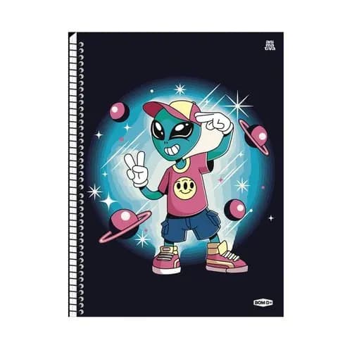Caderno Universitario 20 Materias Capa Dura Sortido 320 Folhas Papel Alta Qualidade Resistente