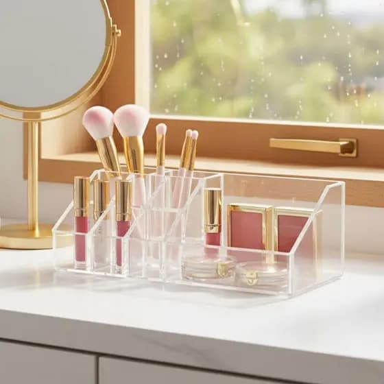 Organizador de Maquiagem Multiuso para Cosméticos, Pincéis e Acessórios de Beleza