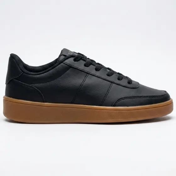 Tênis Masculino Casual Court Silk Sneaker Preto Sola Alta Oversized Conforto Preimium - Promoção !
