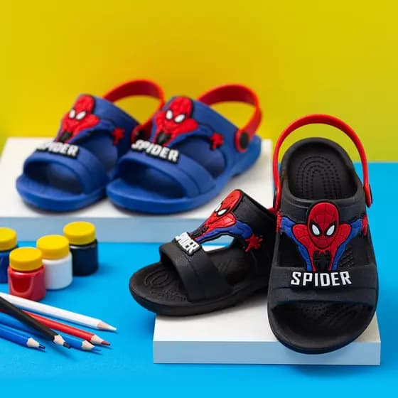 Sandália Papete Infantil Menino Aranha Herói Personagem Macia Leve Antiderrapante Promoção