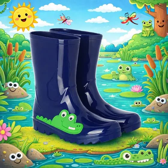 Galocha Infantil Menino Botinha Antiderrapante Confortável Crocodilo Impermeável Leve Promoção