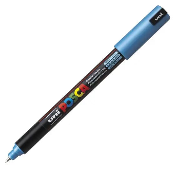 Caneta Posca PC-1MR Azul Metálico Uni-Ball