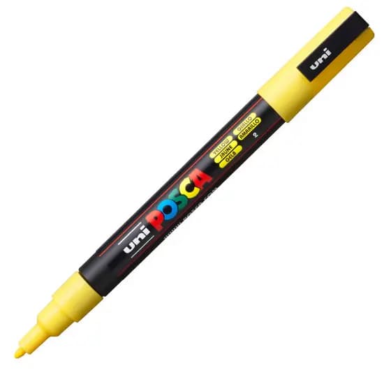 Caneta Posca PC-3M Amarelo Uni-Ball