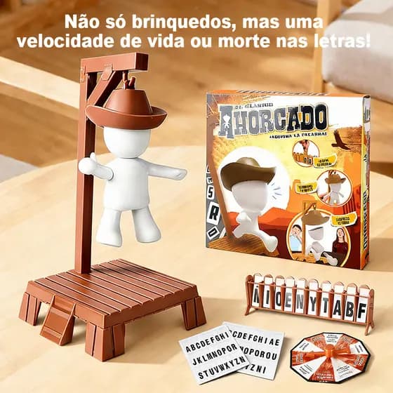Jogo De Tabuleiro Interativo Para Família Hangman-Brinquedo De Adivinhação De Palavras