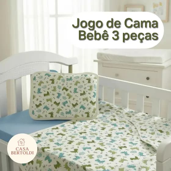 Jogo de lençol Berço Padrão Americano 3 pças Bebê 100% Algodão Estampado