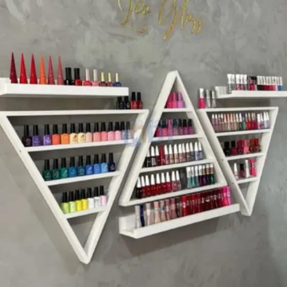 Expositor triangular esmaltes perfumes nail designer manicure