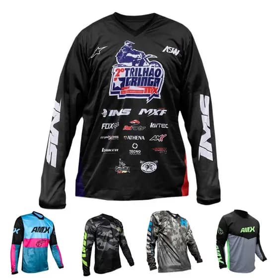 Camisa TRILHA Motocross Trilha Enduro Velocross Blusa Downhill Mtb manga longa