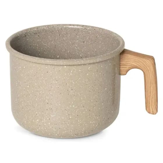 Leiteira Caneca Anti Aderente Indução Ferverdor Aluminio com Cerâmica Oster 1.9L 14cm Marble Edition