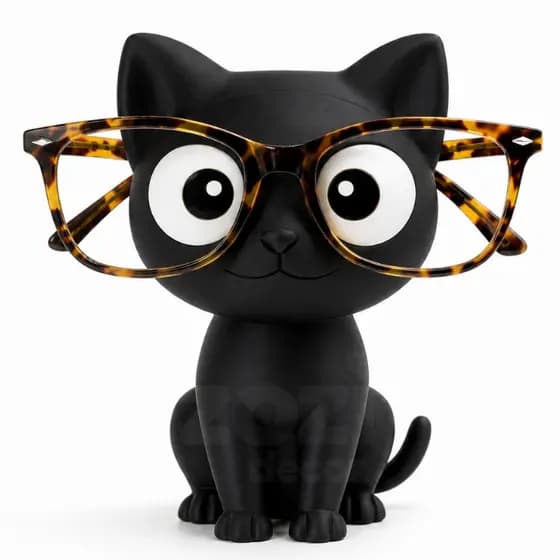 Suporte de Óculos Gatinho Porta Óculos Decorativo Organizador Criativo Mesa Quarto Escritório