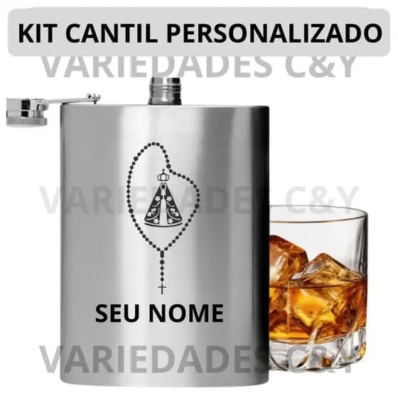 Kit Cantil Personalizado Lembrancinha Casamento Noivo Padrinhos Natal