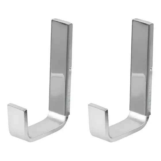 Kit 2 Porta Toalha Rosto Inox Cabide Para Toalha De Banheiro