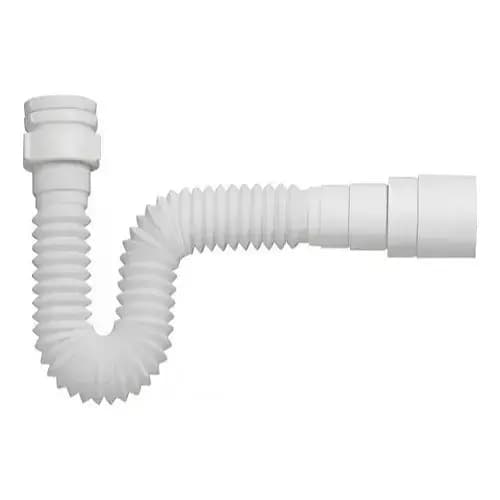 Sifão Sanfonado Ajustável Tubo Multiuso Universal 70cm Cor Branco
