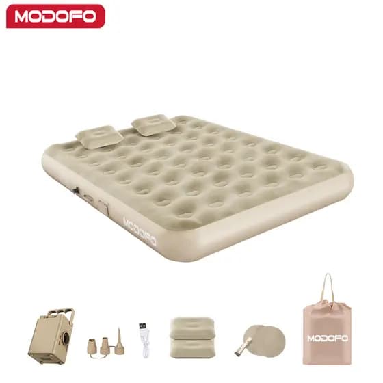 MODOFO Colchão Inflável Queen Com Bomba Elétrica Recarregável Sem Fio Casal Inflável Premium Para Casa Camping Hóspedes