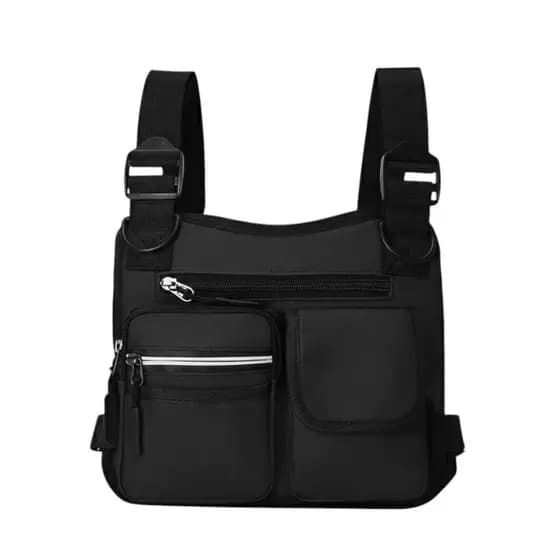 Pochete Peitoral Masculino feminino Impermeável Esportivo Bolsa Bag Motoboy Unissex preto..