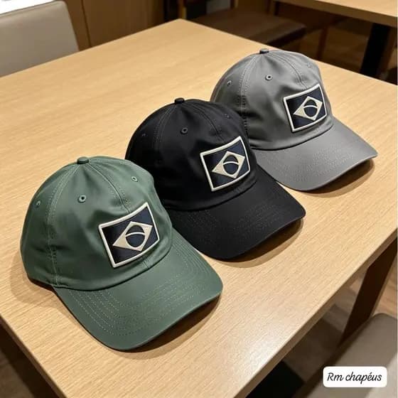 Boné Camuflagem Brasil Bandeira Tático Militar Exército Masculino Patriota unissex.