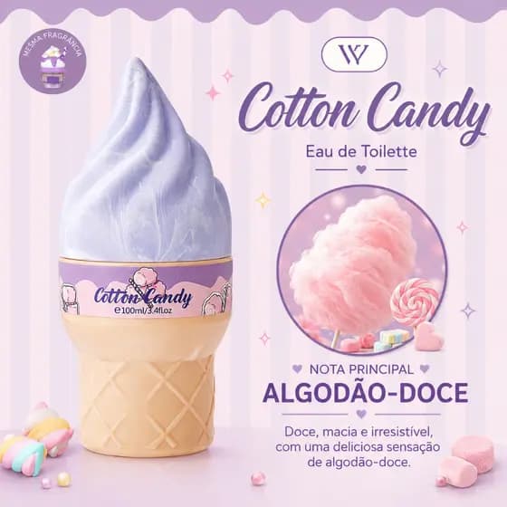 Perfume WY ICE CREAM Catton Candy 100ML Importado Cheiro de Algodão Doce