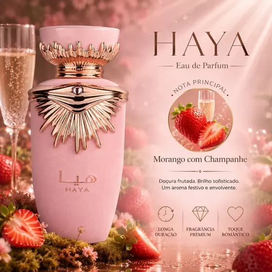 Perfume Lattafa Haya Eau de Parfum 100ml Original Importado Lacrado
