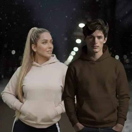 Kit 2 Blusa de Frio Feminina Moletom Canguru Com Bolso e Capuz Casaco Masculino e Feminino