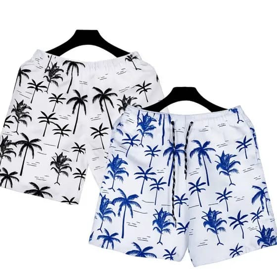 2 Bermudas Brancas Coqueiro | Estilo verão o ano todo | Leve e Confortável