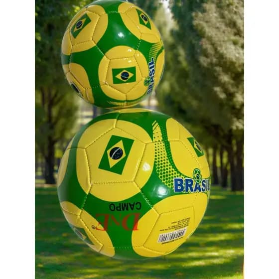 Kit com 5/10/15 Bola de Futebol Infantil Campo com Estampa do Brasil,pequeno Nº 2 ou grande Nº 5