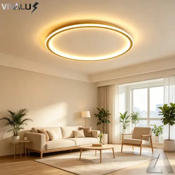 Luminária De Teto Led Minimalista Moderno Plafon Painel Slim Fino Redondo 30CM 40CM 3500K Clean
