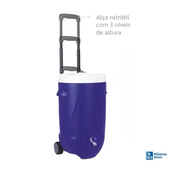 Galão Botijão Térmico Ice 20L Mor com Rodas e Torneira Conservação Térmica Alta Resistência Cooler